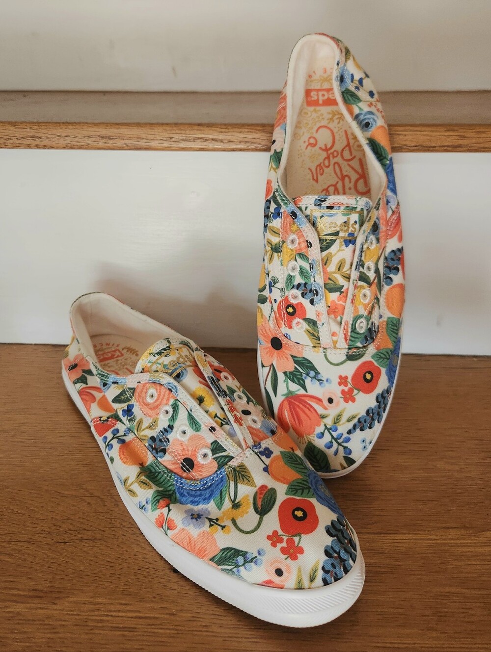 Keds Rifle Paper Co Chillax Slip on Sneakers Citrus Garden Party